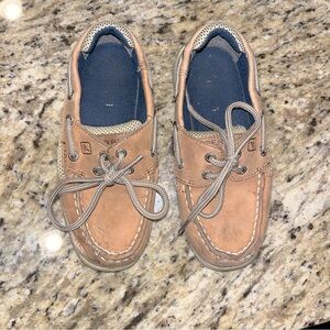 Sperry Top-Sider Lanyard Boy’s Tan Lace-Up Boat Shoe Size 13M